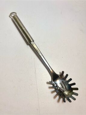 Vintage Stainless Steel Pasta Server Spaghetti Fork Retro Kitchen